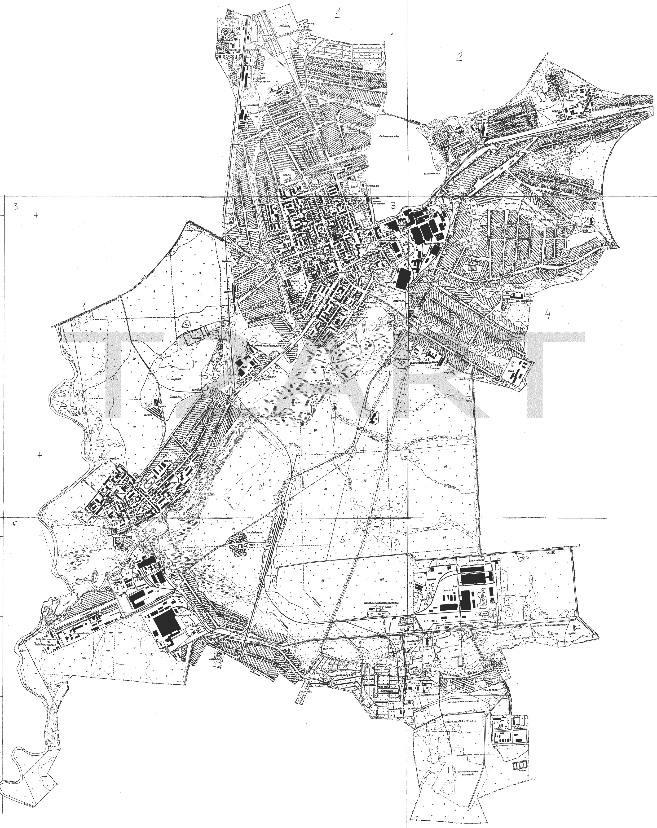 Карта города Людиново